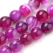 Kép 1/3 - Fukszia színű sávos achát ásványgyöngy (10mm)/5db