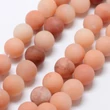 Kép 1/3 - Matt pink aventurin ásványgyöngy (6mm)/10db