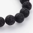 Kép 1/3 - Fekete lávagyöngy (8mm)10db