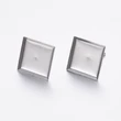 Kép 3/3 - Nemesacél négyzet alakú bedugós fülbevaló alap (10x10mm)