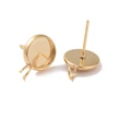 Kép 3/3 - Arany színű nemesacél bedugós tovább építhető fülbevalóalap (8mm)