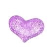 Kép 1/2 - Lila glitteres szív műgyanta kaboson  (22x17x6mm)