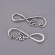 Kép 4/4 - Antikolt ezüst színű végtelen kapcsolóelem love felirattal