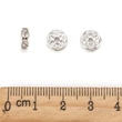 Kép 3/7 - 10db ezüst színű strasszos köztes (8x4mm)