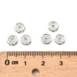 Kép 5/5 - 10db ezüst színű strasszos köztes (6x3mm)