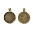 Kép 3/5 - Antikolt bronz színű sima medálalap (25mm)