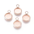 Kép 2/2 - Rozé arany színű nemesacél medálalap (8mm)