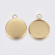 Kép 1/3 - Arany színű nemesacél medálalap (16mm)