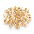 Kép 2/2 - 2db Arany színű nemesacél bőrvégzáró (8x4mm)