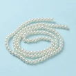 Kép 4/6 - Krém színű tekla üveggyöngy (6mm) szálban /135~140db
