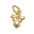 Kép 1/4 - Arany színű cirkónia, méhecske medál (8.5x7x3mm)