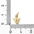 Kép 3/4 - Arany színű cirkónia, méhecske medál (8.5x7x3mm)