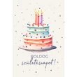 Kép 1/2 - Ajándék kísérő kártya "Boldog születésnapot!" (14x9,5cm)