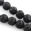 Kép 2/3 - Fekete lávagyöngy (8mm)10db