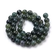 Kép 2/3 - Mohaachát ásványgyöngy (8mm)/10db