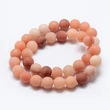 Kép 2/3 - Matt pink aventurin ásványgyöngy (8mm) /10db
