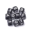 Kép 1/2 - Műanyag fekete betűgyöngy csomag (330db)