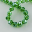 Kép 1/2 - Világos zöld csiszolt üveggyöngy szálban (8mm)/72db