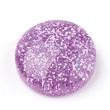Kép 1/2 - Orchidea színű glitteres műgyanta kabochon (14mm) /4db