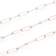 Kép 2/2 - Rozé arany színű nemesacél keresztezett szemű ékszerlánc (10x2,5x0,5mm)