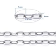 Kép 3/3 - Nemesacél vastag keresztezett szemű ékszerlánc (7x4mm) /10méter