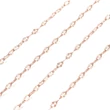 Kép 3/3 - Rozé arany színű nemesacél keresztezett szemű ékszerlánc (4x2x0,5mm)