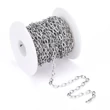 Kép 2/3 - Nemesacél vastag keresztezett szemű ékszerlánc (7x4mm) /10méter