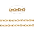 Kép 3/3 - Arany színű nemesacél keresztezett szemű ékszerlánc (2x1,5mm)