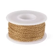 Kép 2/3 - Arany színű nemesacél keresztezett szemű ékszerlánc (2x1,5mm)