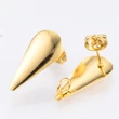 Kép 1/2 - Nemesacél arany csepp alakú tovább építhető bedugós fülbevaló alap