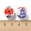Kép 3/4 - 5db Függetlenség napjára, amerikai, július 4-i feliratos fagyöngy (15.5~16mm)