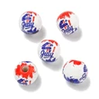 Kép 1/4 - 5db Függetlenség napjára, amerikai, július 4-i feliratos fagyöngy (15.5~16mm)