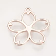 Kép 1/2 - Rozé arany színű virágos medál műgyanta öntéshez (22x21mm)