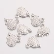 Kép 1/2 - 2db Antikolt ezüst színű sündisznó fityegő (12x13x2 mm)