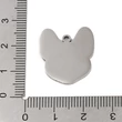 Kép 3/4 - Nemesacél francia bulldog fityegő (21.5x19.5x1.5mm)