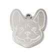 Kép 1/4 - Nemesacél francia bulldog fityegő (21.5x19.5x1.5mm)