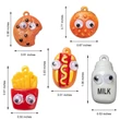 Kép 4/5 - Színes akril sütemény, chips, hamburger csomag műanyag dobozban (25db gyöngy)