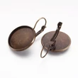 Kép 3/3 - Antikolt bronz színű franciakapcsos fülbevalóalap (20mm)