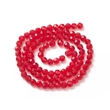 Kép 3/4 - Piros színű csiszolt üveggyöngy szálban (8mm)