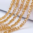 Kép 1/2 - Színjátszós arany csiszolt üveggyöngy szálban (10x8mm) / 63~65db