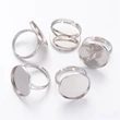 Kép 2/2 - Antikolt ezüst színű gyűrűalap (18mm) (1026)