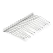 Kép 3/3 - Antikolt ezüst színű hajfésű (36~37.5x55~58x3~4.5 mm)