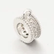 Kép 2/2 - Rozé arany színű cirkónia strasszos köztes/medáltartó (10x8x4mm)