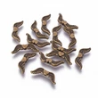 Kép 3/3 - Antikolt bronz színű szives angyalszárny köztes (7x20mm)/5db