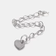 Kép 1/2 - 4db Nemesacél lánchosszabbító szív dísszel