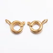 Kép 1/2 - Arany színű nemesacél körkapocs (9x6mm)/1db