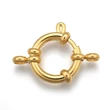 Kép 1/2 - Arany színű nemesacél körkapocs (23x14mm)/1db