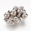 Kép 2/2 - Antikolt ezüst színű mágneskapocs (14x8mm)