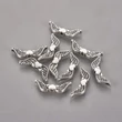 Kép 3/4 - Antikolt ezüst színű szives angyalszárny köztes (7x20mm)/5db