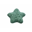 Kép 1/2 - Világos zöld lávakő csillag alakú átfúrt medál (25mm)